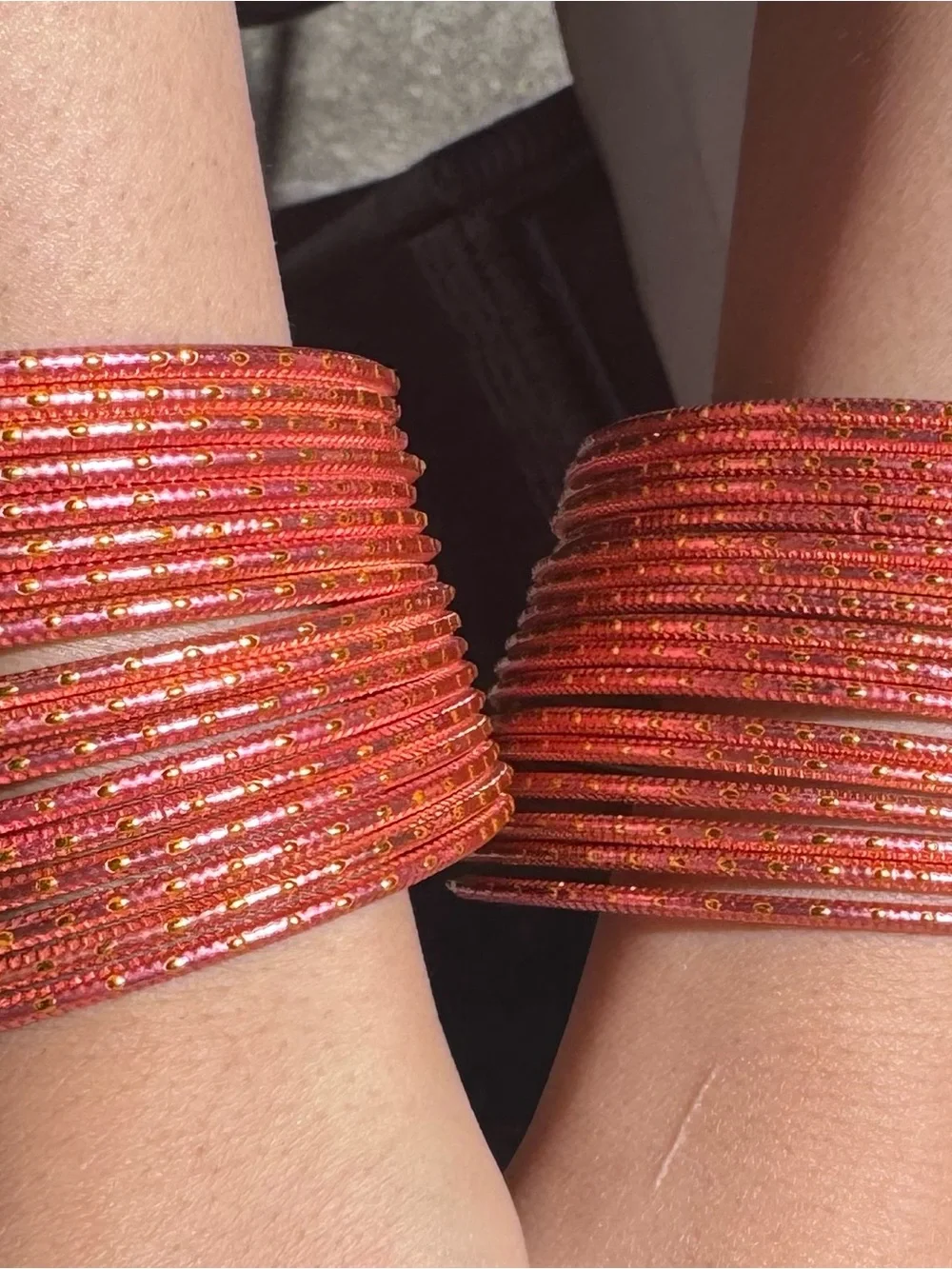 Salmon Pink Indian Pakistani Bangle Set Traditional Wedding Jewelry